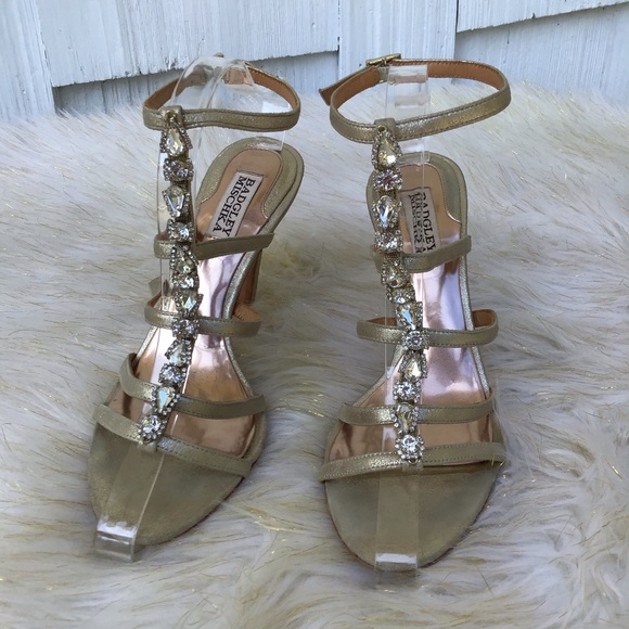 Badgley Mischka Shoes - Badgley Mischka Jeweled t strap heels